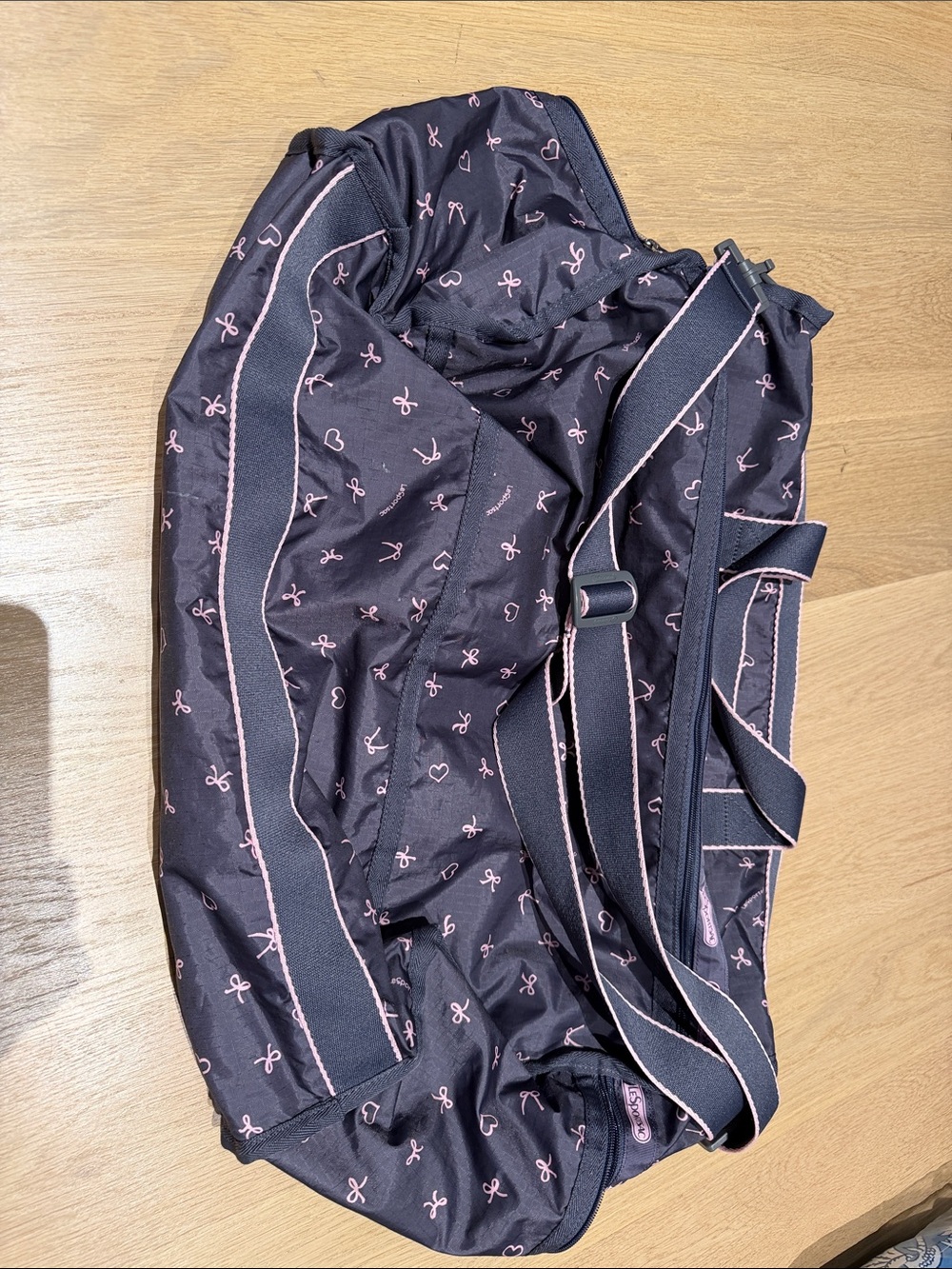 Black & Pink Patterned duffel